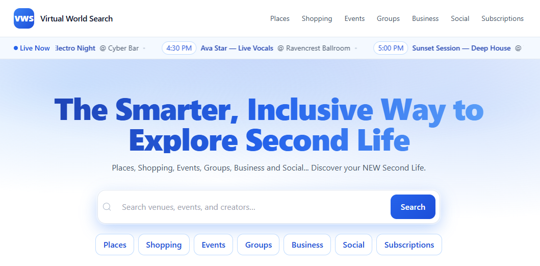 VirtualWorldSearch.com banner